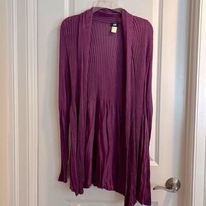 Purple cardigan